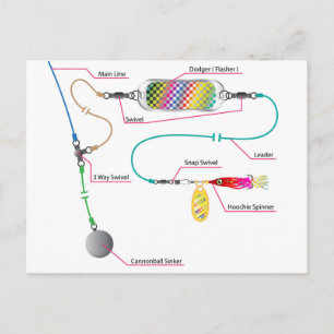 Cartão Postal Estacionamento de salmões e de água salgada