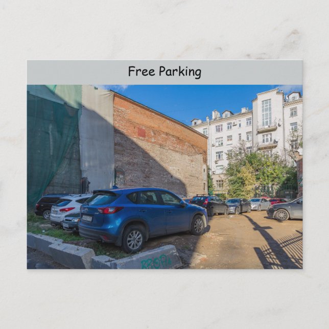 Cartão Postal Estacionamento gratuito (Frente)