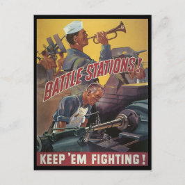 Cartão Postal Estações de Batalha Segunda Guerra Mundial