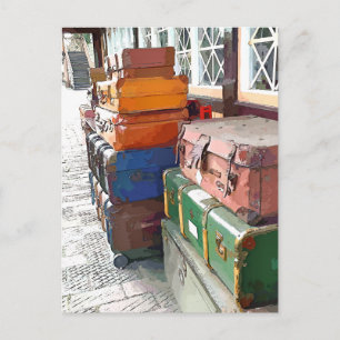 CARTÃO POSTAL ESTAÇÕES DE COMBOIO