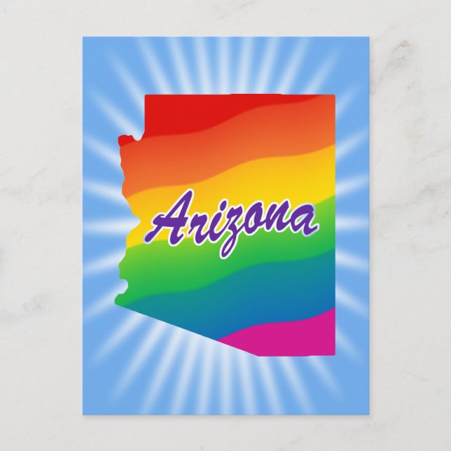 Cartão Postal Estado da Arizona Arco-Íris (Frente)