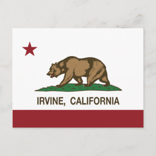 Cartão Postal Estado da Califórnia Flag Irvine