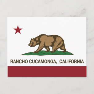 Cartão Postal Estado da Califórnia Flag Rancho Cucamonga