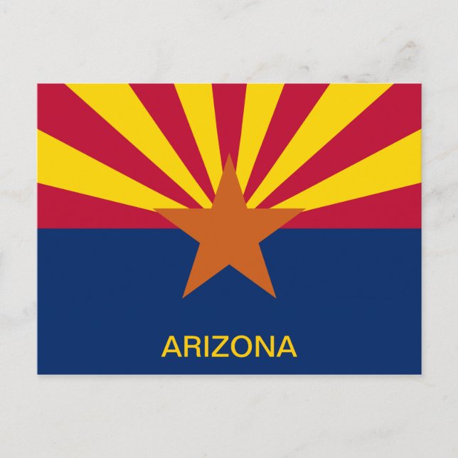 Cartão Postal Estado de bandeira da Arizona (Frente)