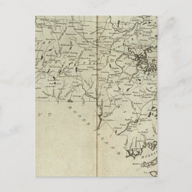 Cartão Postal Estado de Massachusetts (Frente)