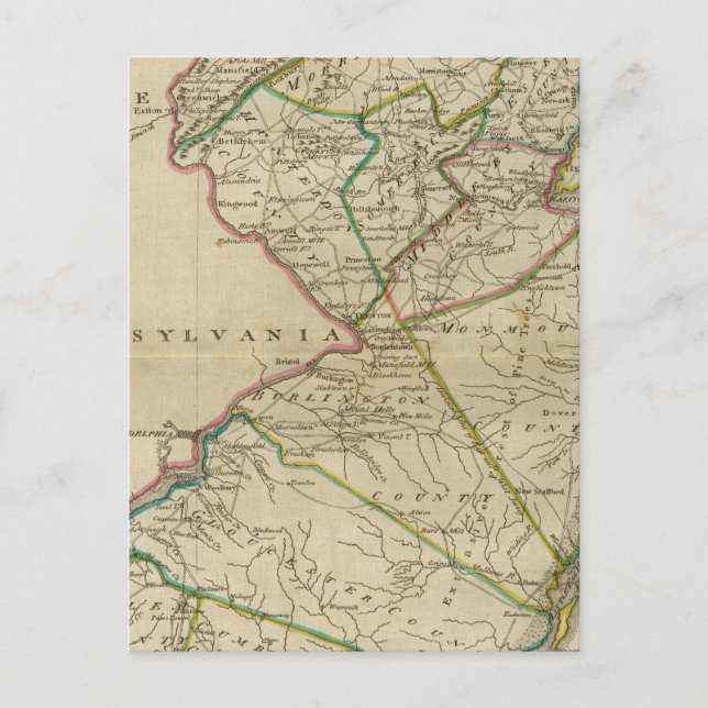 Cartão Postal Estado de New Jersey 3 (Frente)