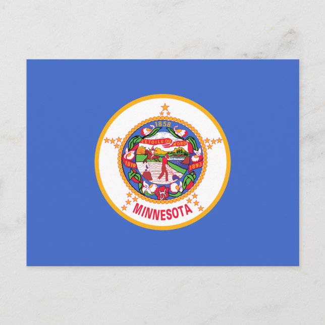Cartão Postal Estado de pavilhão do Minnesota (Frente)