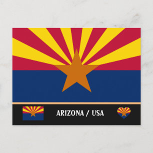 Cartão Postal Estado de Sinalizador e Arizona da arizona EUA/Amé