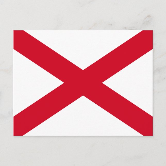 Cartão Postal Estado do Alabama Flag Design (Frente)