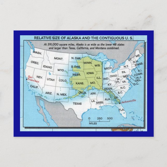 Cartão Postal Estado do Alasca (Frente)