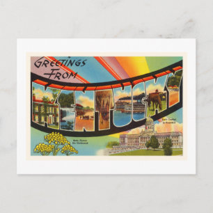 Cartão Postal Estado do Kentucky KY Antiga Viagens vintage Souve