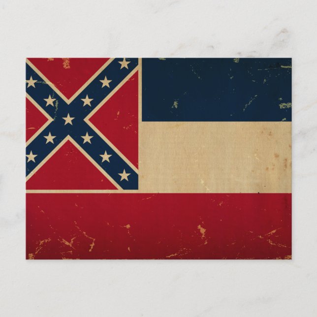 Cartão Postal Estado do Mississippi Flag VINTATE.png (Frente)