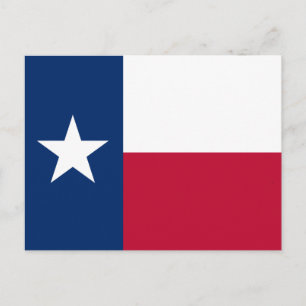 Cartão Postal Estado Do Texas Bandeira Do Estado Solitário