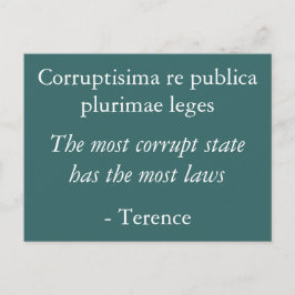 Cartão Postal Estado mais corrupto - citação do Terence