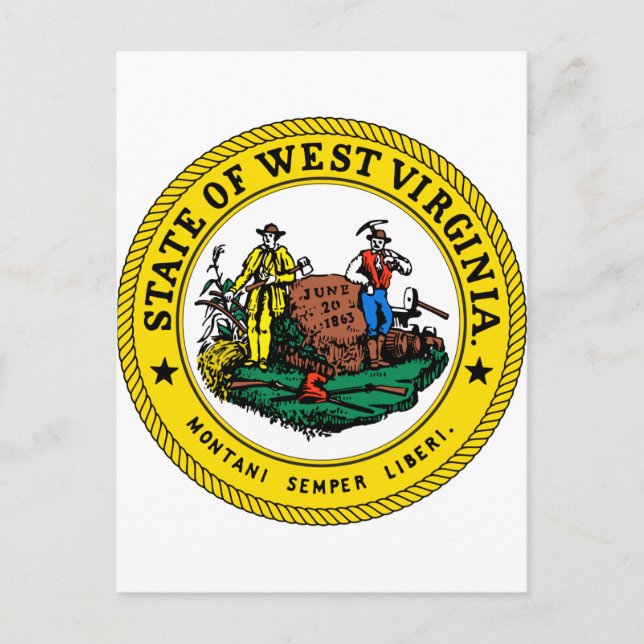 Cartão Postal Estado Virginia, EUA (Frente)