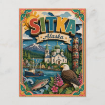 Estados de PopCut Sitka Alasca Arte de Papel
