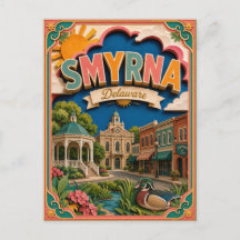 Estados de PopCut Smyrna Delaware Arte de Papel