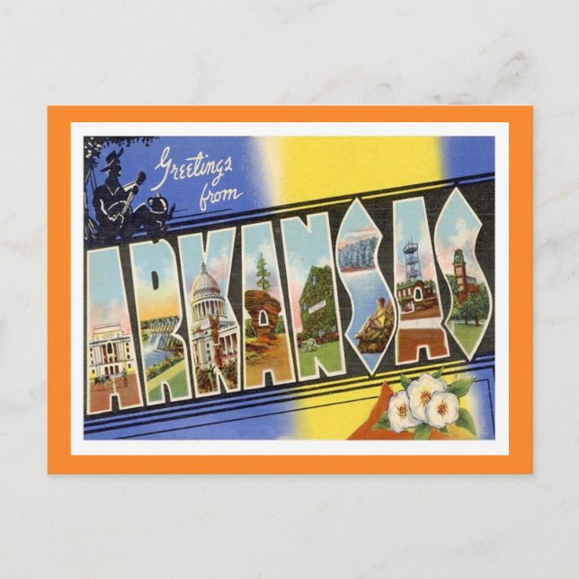 Cartão Postal Estados do Arkansas (Frente)