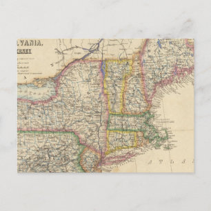 Cartão Postal Estados do Maine, New Hampshire, Vermont