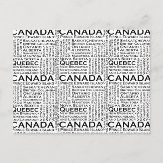 Cartão Postal Estados e cidades canadenses