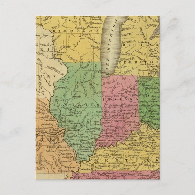 Cartão Postal Estados ocidentais, territórios (Frente)