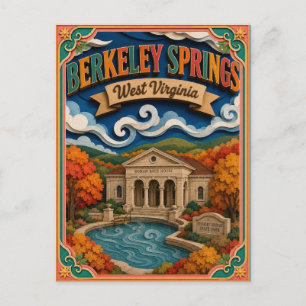 Cartão Postal Estados PopCut Berkeley Springs Virgínia Ocidental