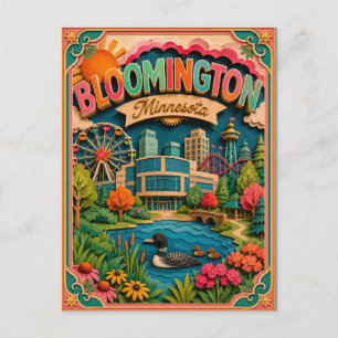 Cartão Postal Estados PopCut Bloomington Minnesota Arte em Papel