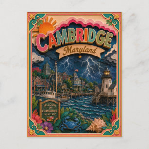 Cartão Postal Estados PopCut Cambridge Maryland Arte em Papel