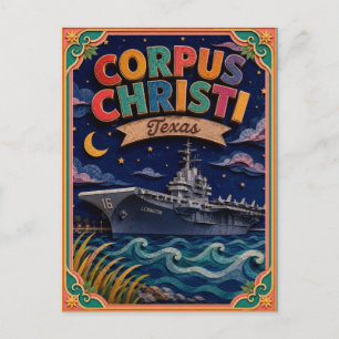 Cartão Postal Estados PopCut Corpus Christi Texas Arte em Papel