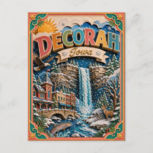 Estados PopCut Decorah Iowa Arte em Papel
