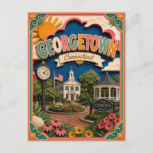 Estados PopCut Georgetown Delaware Arte em Papel