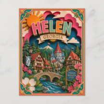 Estados PopCut Helen Geórgia Arte de Papel
