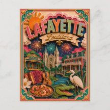 Estados PopCut Lafayette Louisiana Arte em Papel