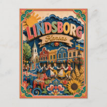 Estados PopCut Lindsborg Kansas Arte em Papel