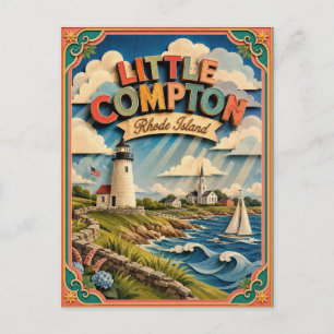 Cartão Postal Estados PopCut Little Compton Rhode Island Arte