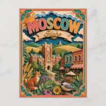 Estados PopCut Moscou Idaho Arte em Papel 