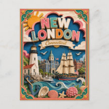 Estados PopCut Nova Londres Connecticut Arte de Pa
