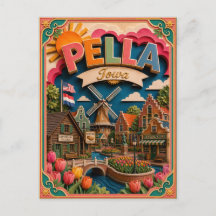 Estados PopCut Pella Iowa Arte em Papel