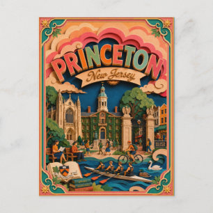 Cartão Postal Estados PopCut Princeton Nova Jersey Arte em Papel