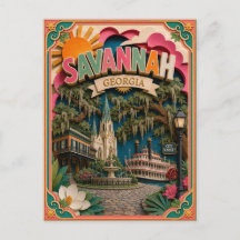 Estados PopCut Savannah Geórgia Arte de Papel