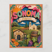 Estados PopCut Sonoma Califórnia Arte de Papel