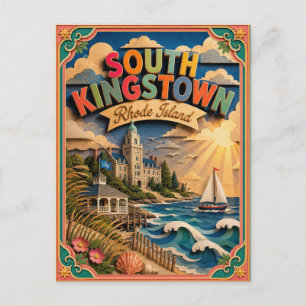 Cartão Postal Estados PopCut South Kingstown Rhode Island Arte