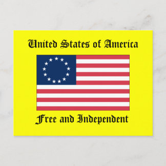 Cartão Postal Estados Unidos da América livres e independentes