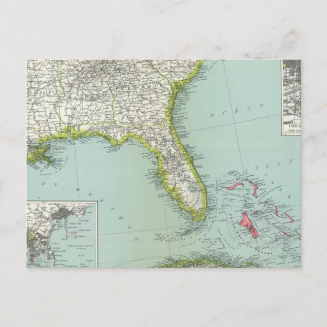 Cartão Postal Estados Unidos e Bahamas (Frente)