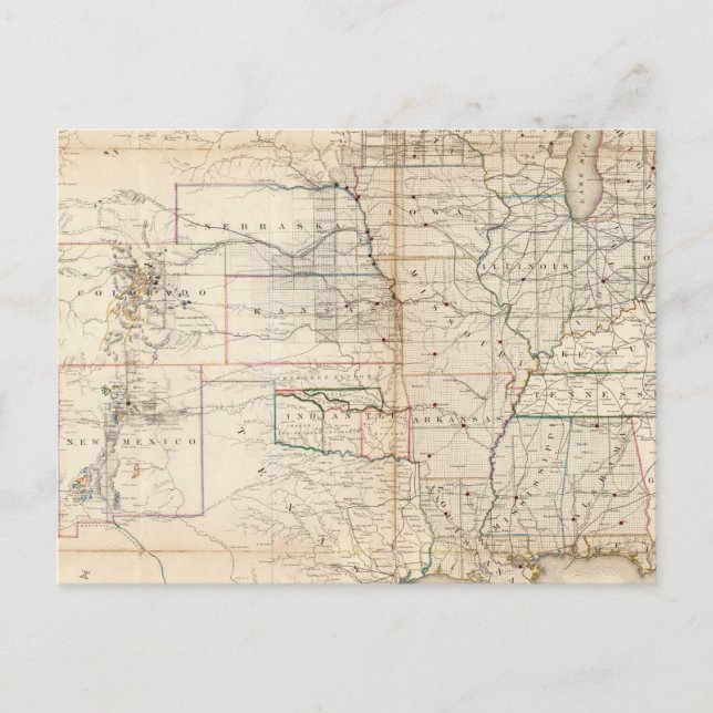 Cartão Postal Estados Unidos, Territórios (Frente)