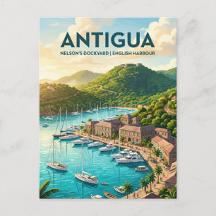 Cartão Postal Estaleiro de Nelson Antígua e Barbuda