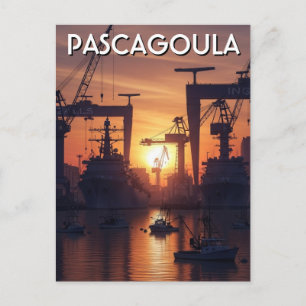 Cartão Postal Estaleiro Ingalls Pascagoula Mississippi