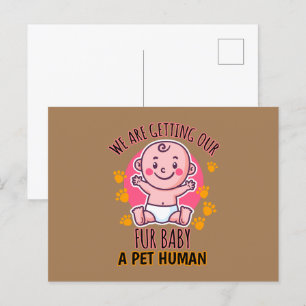 Cartão Postal Estamos Arrancando Com o Nosso Bebê de Pelo Um Hum