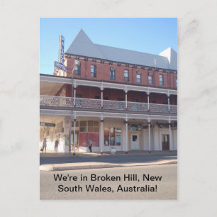 Cartão Postal Estamos em Broken Hill, Nova Gales do Sul, Austrá