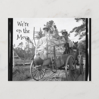 Cartão Postal Estamos em Movimento! Família Vintage Wagon